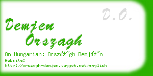 demjen orszagh business card